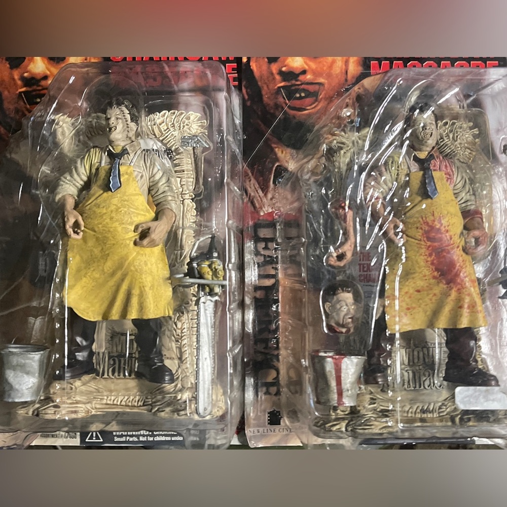LEATHERFACE Texas Chainsaw Massacre Movie Maniacs SERIES 1 (Blood &No Blood Lot)